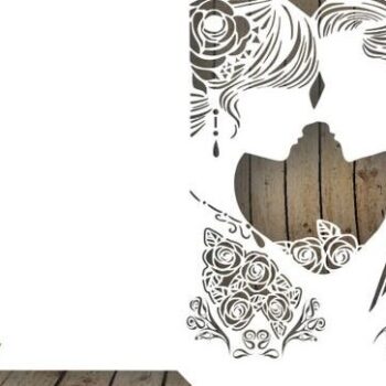 Intra απο ξύλο plywood Χρώμα wenge 3mm-4mm πάχος - Κάρτα Προσκλητήρια Φάκελος Γάμου Ζευγάρι Δίασταση 20x20 cm INTRAFABR-120040588 - Image 1