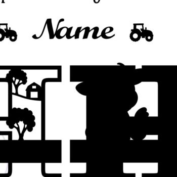 Intra απο ξύλο plywood Χρώμα wenge 3mm-4mm πάχος - Μονόγραμμα κεφαλαίου αγελάδας Γράμμα H Αποκοπή Δίασταση 30x20 cm INTRAFABR-56707769 - Image 2