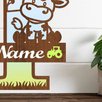 Intra απο ξύλο plywood Χρώμα wenge 3mm-4mm πάχος - Μονόγραμμα κεφαλαίου αγελάδας Γράμμα I Αποκοπή Δίασταση 30x20 cm INTRAFABR-113961750 - Image 1