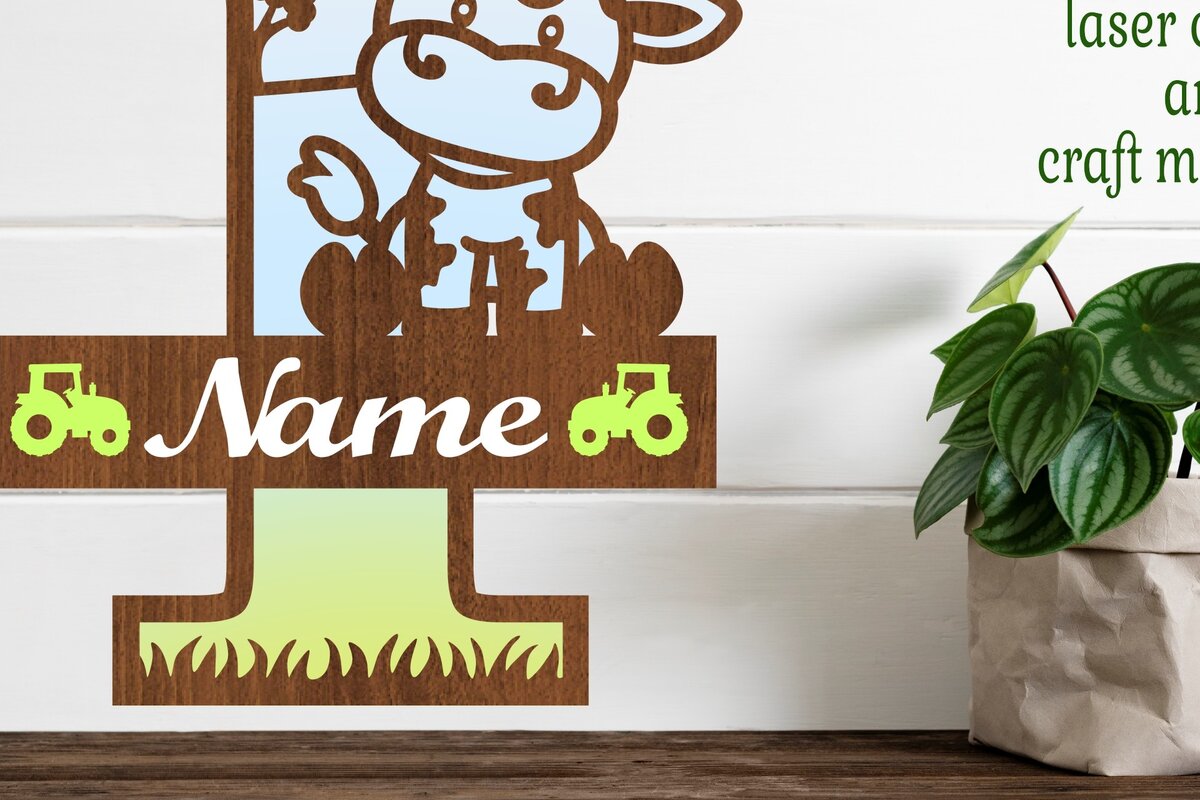 Intra απο ξύλο plywood  Χρώμα wenge 3mm-4mm πάχος - Μονόγραμμα κεφαλαίου αγελάδας Γράμμα I Αποκοπή Δίασταση 30x20 cm INTRAFABR-113961750