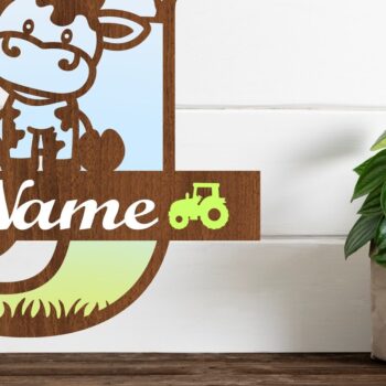 Intra απο ξύλο plywood Χρώμα wenge 3mm-4mm πάχος - Μονόγραμμα κεφαλαίου αγελάδας Γράμμα J Cut Δίασταση 30x20 cm INTRAFABR-114048586 - Image 1