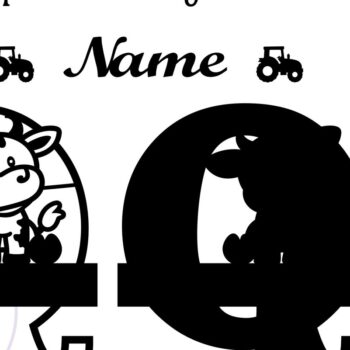 Intra απο ξύλο plywood  Χρώμα wenge 3mm-4mm πάχος - Μονόγραμμα κεφαλαίων αγελάδας Γράμμα Q Cut Δίασταση 30x20 cm INTRAFABR-109938247 - Image 2