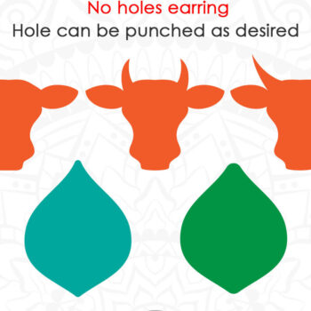 Intra απο ξύλο plywood Χρώμα wenge 3mm-4mm πάχος - Σκουλαρίκια αγελάδας, σκουλαρίκια δάκρυ Δίασταση 3x3 cm INTRAFABR-96573409 - Image 5