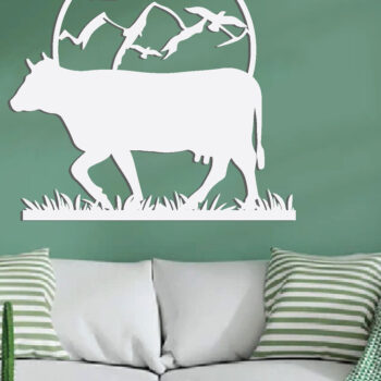 Intra απο ξύλο plywood  Χρώμα wenge 3mm-4mm πάχος - με λέιζερ με ό τοίχο αγελάδας, DXF Δίασταση 40x50 cm INTRAFABR-109568128 - Image 3