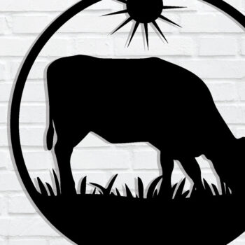 Intra απο ξύλο plywood  Χρώμα wenge 3mm-4mm πάχος - με λέιζερ με ό τοίχο αγελάδας, DXF Δίασταση 40x50 cm INTRAFABR-109568295 - Image 1