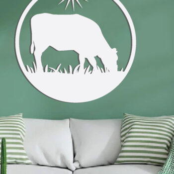 Intra απο ξύλο plywood  Χρώμα wenge 3mm-4mm πάχος - με λέιζερ με ό τοίχο αγελάδας, DXF Δίασταση 40x50 cm INTRAFABR-109568295 - Image 3