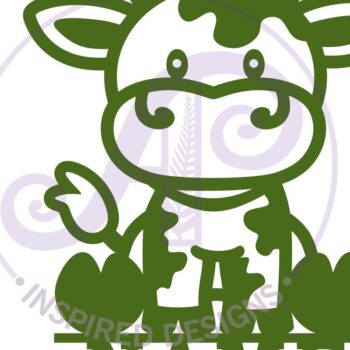 Intra απο ξύλο plywood  Χρώμα wenge 3mm-4mm πάχος - Πινακίδα ονόματος αγελάδας Cut File Theme Farm Δίασταση 30x20 cm INTRAFABR-107994451 - Image 2