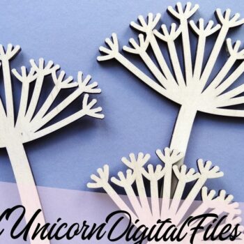 Intra απο ξύλο plywood  Χρώμα wenge 3mm-4mm πάχος - Λουλούδι κομμένο με λέιζερ μαϊντανός αγελάδας Δίασταση 20x20 cm INTRAFABR-122668114 - Image 2