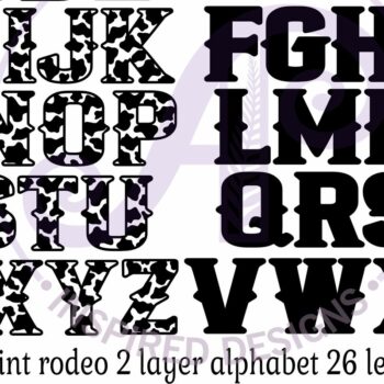 Intra απο ξύλο plywood Χρώμα wenge 3mm-4mm πάχος - Cow Print Letters Alphabet Σετ X 26 Δίασταση 30x20 cm INTRAFABR-102856610 - Image 4