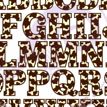 Intra απο ξύλο plywood  Χρώμα wenge 3mm-4mm πάχος - Cow Print Letters Alphabet Σετ X 37 Δίασταση 30x20 cm INTRAFABR-76906372 - Image 4