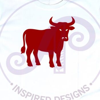 Intra απο ξύλο plywood  Χρώμα wenge 3mm-4mm πάχος - με αποσιλουέτας αγελάδας Δίασταση 30x20 cm INTRAFABR-39971400 - Image 3