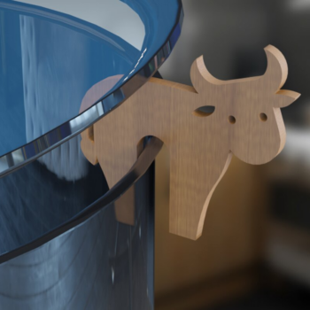 Intra απο ξύλο plywood  Χρώμα wenge 3mm-4mm πάχος - Αγελάδα . Pot Prop Δίασταση 30x20 cm INTRAFABR-75904429 - Image 1