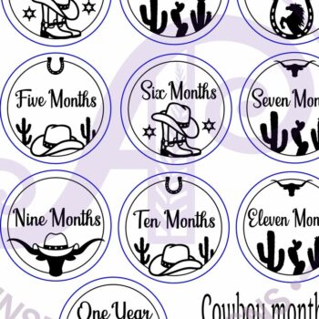 Intra απο ξύλο plywood  Χρώμα wenge 3mm-4mm πάχος - Cowboy Baby Monthly Milestone Discs Δίασταση 30x20 cm INTRAFABR-74438832 - Image 4