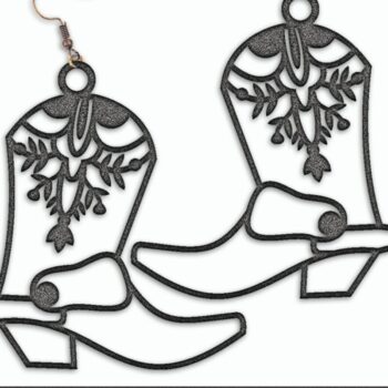 Intra απο ξύλο plywood Χρώμα wenge 3mm-4mm πάχος - Σκουλαρίκια για μπότες καουμπόη Δίασταση 3x3 cm INTRAFABR-74438919 - Image 1