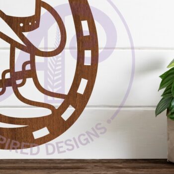 Intra απο ξύλο plywood Χρώμα wenge 3mm-4mm πάχος - Επιγραφή τοίχου με καπέλο και μπότες καουμπόη, Δίασταση 40x50 cm INTRAFABR-124432917 - Image 3