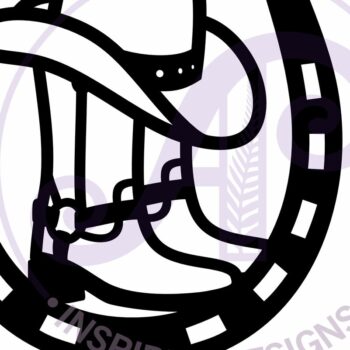 Intra απο ξύλο plywood Χρώμα wenge 3mm-4mm πάχος - Επιγραφή τοίχου με καπέλο και μπότες καουμπόη, Δίασταση 40x50 cm INTRAFABR-124432917 - Image 4