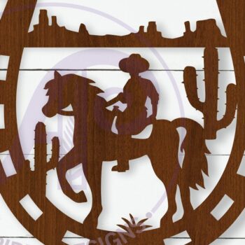 Intra απο ξύλο plywood  Χρώμα wenge 3mm-4mm πάχος - Πινακίδα τέχνης τοίχου παπουτσιών Cowboy Horse, Δίασταση 40x50 cm INTRAFABR-124396872 - Image 1