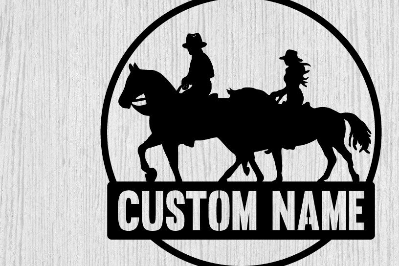 Intra απο ξύλο plywood  Χρώμα wenge 3mm-4mm πάχος - Σιλουέτες αρχείων λέιζερ Cowboy Metal Art Δίασταση 40x50 cm INTRAFABR-119617104