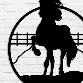 Intra απο ξύλο plywood  Χρώμα wenge 3mm-4mm πάχος - με λέιζερ Cowboy Metal Wall Art Δίασταση 40x50 cm INTRAFABR-119487247 - Image 1