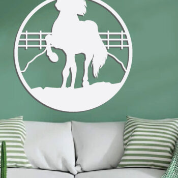 Intra απο ξύλο plywood  Χρώμα wenge 3mm-4mm πάχος - με λέιζερ Cowboy Metal Wall Art Δίασταση 40x50 cm INTRAFABR-119487247 - Image 3