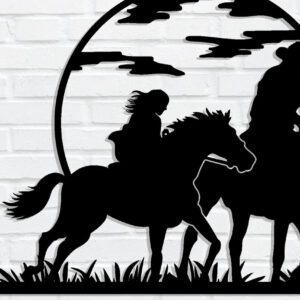 Intra απο ξύλο plywood  Χρώμα wenge 3mm-4mm πάχος - με λέιζερ Cowboy Metal Wall Art Δίασταση 40x50 cm INTRAFABR-116839729