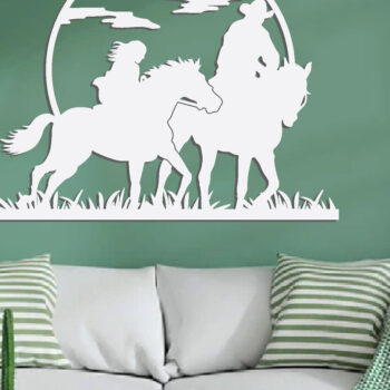 Intra απο ξύλο plywood  Χρώμα wenge 3mm-4mm πάχος - με λέιζερ Cowboy Metal Wall Art Δίασταση 40x50 cm INTRAFABR-116839729 - Image 3