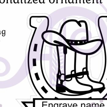 Intra απο ξύλο plywood Χρώμα wenge 3mm-4mm πάχος - Χριστουγεννιάτικο στολίδι Cowboy Rodeo Δίασταση 6x6 cm INTRAFABR-98641493 - Image 2