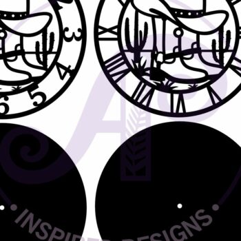 Intra απο ξύλο plywood  Χρώμα wenge 3mm-4mm πάχος - Cowboy Rodeo Clock Files, Δίασταση 30x20 cm INTRAFABR-98641503 - Image 4