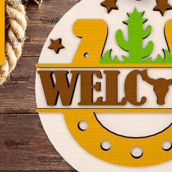 Intra απο ξύλο plywood Χρώμα wenge 3mm-4mm πάχος - Στρογγυλή πινακίδα Cowboy Δίασταση 30x20 cm INTRAFABR-98641378 - Image 1