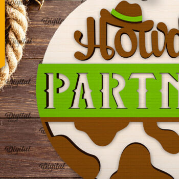 Intra απο ξύλο plywood Χρώμα wenge 3mm-4mm πάχος - Στρογγυλή πινακίδα Cowboy Δίασταση 30x20 cm INTRAFABR-98641403 - Image 1