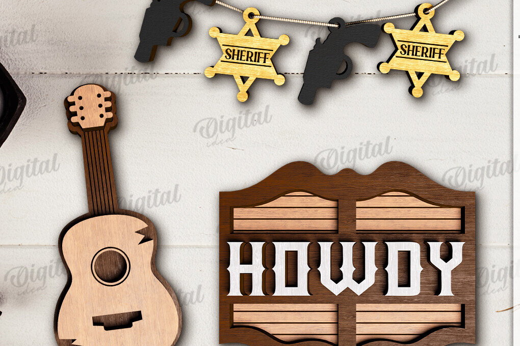 Intra απο ξύλο plywood  Χρώμα wenge 3mm-4mm πάχος - Διακόσμηση δίσκων Cowboy Tiered Δίασταση 30x20 cm INTRAFABR-122600866