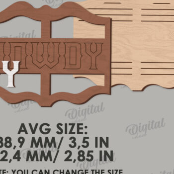 Intra απο ξύλο plywood  Χρώμα wenge 3mm-4mm πάχος - Διακόσμηση δίσκων Cowboy Tiered Δίασταση 30x20 cm INTRAFABR-122600866 - Image 2