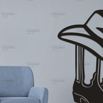 Intra απο ξύλο plywood  Χρώμα wenge 3mm-4mm πάχος - Cowboy Wall Art . Χαρτί καουμπόη Δίασταση 40x50 cm INTRAFABR-37746521 - Image 1