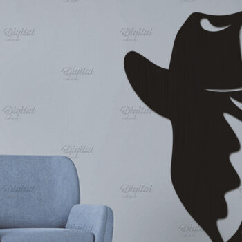 Intra απο ξύλο plywood  Χρώμα wenge 3mm-4mm πάχος - Cowboy Wall Art . Χαρτί καουμπόη Δίασταση 40x50 cm INTRAFABR-109079331 - Image 1