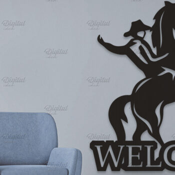 Intra απο ξύλο plywood  Χρώμα wenge 3mm-4mm πάχος - Cowboy Wall Art . Χαρτί καουμπόη Δίασταση 40x50 cm INTRAFABR-123041860 - Image 1