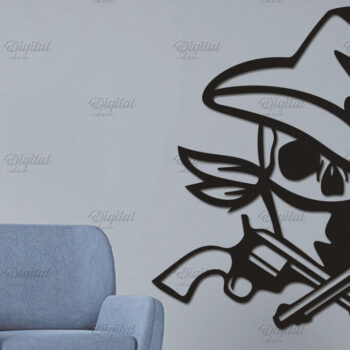 Intra απο ξύλο plywood Χρώμα wenge 3mm-4mm πάχος - Cowboy Wall Art . Χαρτί καουμπόη Δίασταση 40x50 cm INTRAFABR-123041864 - Image 1