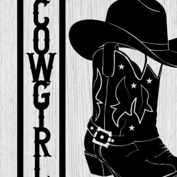 Intra απο ξύλο plywood  Χρώμα wenge 3mm-4mm πάχος - κοπής με λέιζερ ού τοίχου Cowgirl Δίασταση 40x50 cm INTRAFABR-85476768 - Image 1