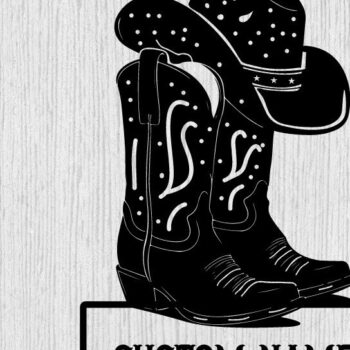 Intra απο ξύλο plywood  Χρώμα wenge 3mm-4mm πάχος - κοπής με λέιζερ ού τοίχου Cowgirl Δίασταση 40x50 cm INTRAFABR-85476877 - Image 1