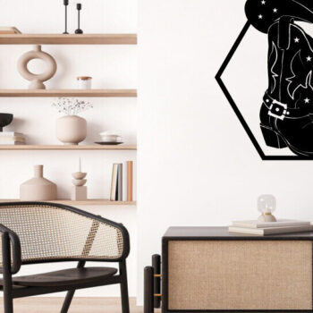 Intra απο ξύλο plywood  Χρώμα wenge 3mm-4mm πάχος - κοπής με λέιζερ ού τοίχου Cowgirl Δίασταση 40x50 cm INTRAFABR-85476935 - Image 2