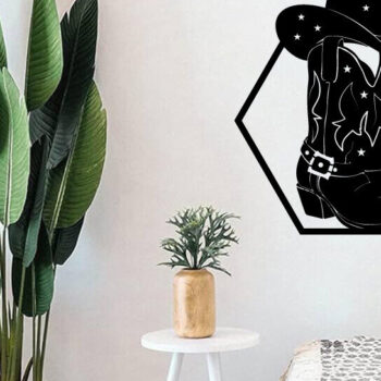 Intra απο ξύλο plywood  Χρώμα wenge 3mm-4mm πάχος - κοπής με λέιζερ ού τοίχου Cowgirl Δίασταση 40x50 cm INTRAFABR-85476935 - Image 3