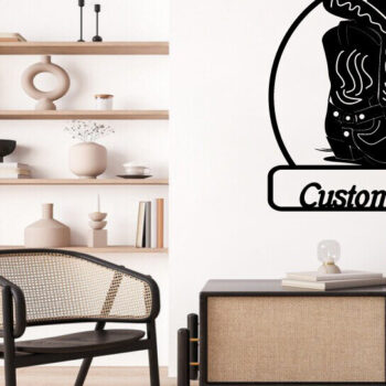 Intra απο ξύλο plywood  Χρώμα wenge 3mm-4mm πάχος - κοπής με λέιζερ ού τοίχου Cowgirl Δίασταση 40x50 cm INTRAFABR-85476966 - Image 2