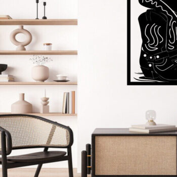 Intra απο ξύλο plywood  Χρώμα wenge 3mm-4mm πάχος - κοπής με λέιζερ ού τοίχου Cowgirl Δίασταση 40x50 cm INTRAFABR-85477268 - Image 2