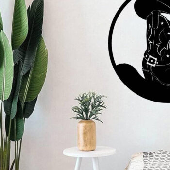 Intra απο ξύλο plywood  Χρώμα wenge 3mm-4mm πάχος - κοπής με λέιζερ ού τοίχου Cowgirl Δίασταση 40x50 cm INTRAFABR-85477386 - Image 3