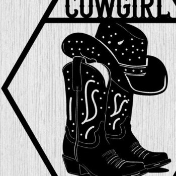 Intra απο ξύλο plywood  Χρώμα wenge 3mm-4mm πάχος - κοπής με λέιζερ ού τοίχου Cowgirl Δίασταση 40x50 cm INTRAFABR-85477422 - Image 1