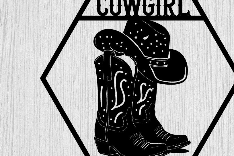 Intra απο ξύλο plywood  Χρώμα wenge 3mm-4mm πάχος - κοπής με λέιζερ ού τοίχου Cowgirl Δίασταση 40x50 cm INTRAFABR-85477422