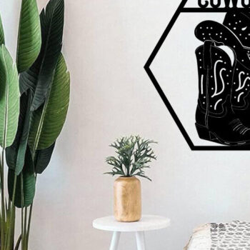 Intra απο ξύλο plywood  Χρώμα wenge 3mm-4mm πάχος - κοπής με λέιζερ ού τοίχου Cowgirl Δίασταση 40x50 cm INTRAFABR-85477422 - Image 3