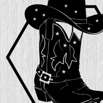 Intra απο ξύλο plywood  Χρώμα wenge 3mm-4mm πάχος - κοπής με λέιζερ ού τοίχου Cowgirl Δίασταση 40x50 cm INTRAFABR-99708552 - Image 1