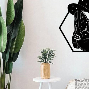 Intra απο ξύλο plywood  Χρώμα wenge 3mm-4mm πάχος - κοπής με λέιζερ ού τοίχου Cowgirl Δίασταση 40x50 cm INTRAFABR-99708552 - Image 3