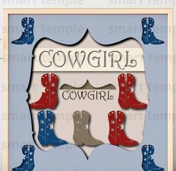 Intra απο ξύλο plywood Χρώμα wenge 3mm-4mm πάχος - Cowgirl Multilayered, Cowgirl 3d διάνυσμα Δίασταση 30x20 cm INTRAFABR-99708641 - Image 1