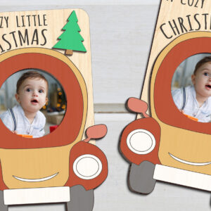 Intra απο ξύλο plywood  Χρώμα wenge 3mm-4mm πάχος - Cozy Coupe Ψυγείο Photo Magnet πλαίσιο Δίασταση 20x25 cm INTRAFABR-99708935